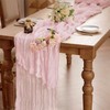 Seveups 8Pack Light Pink Cheesecloth Table Runners 120Inch Cheese Cloth