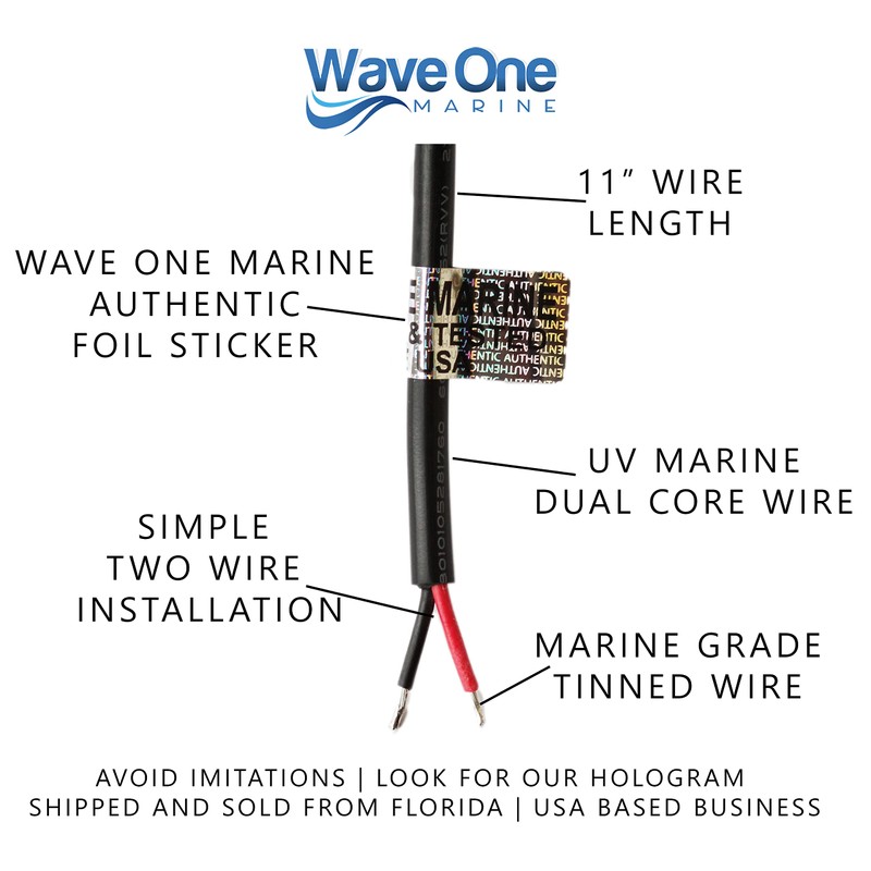 Wave One Marine | Dual Color FLUSH MOUNT Boat Spreader