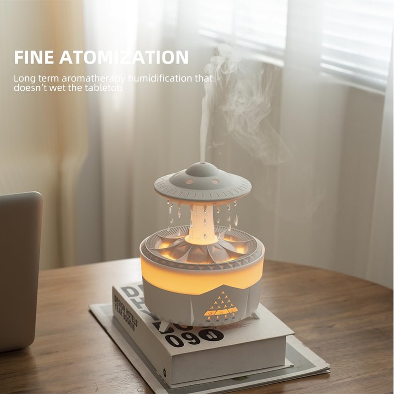 UFO Rain Humidifier - Remote Controlled Diffuser with LED Night