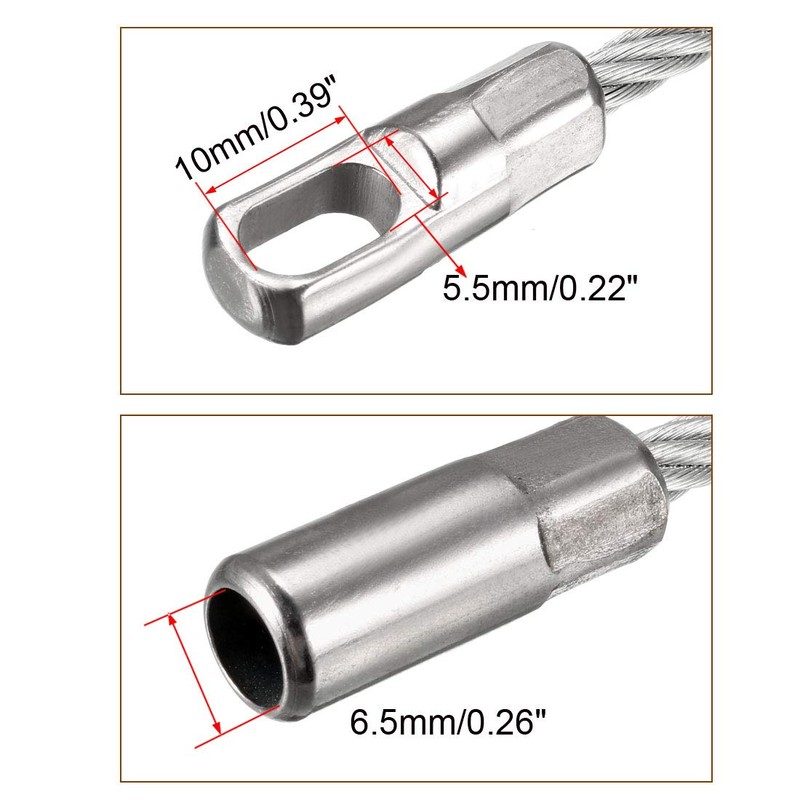 uxcell 5PCS 180mm/6-inch Flexible Fish Tape Replacement Leader Wire Cable