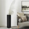 18" Modern Black Vertical Stripe Floor Vase, Tall Centerpiece Vase