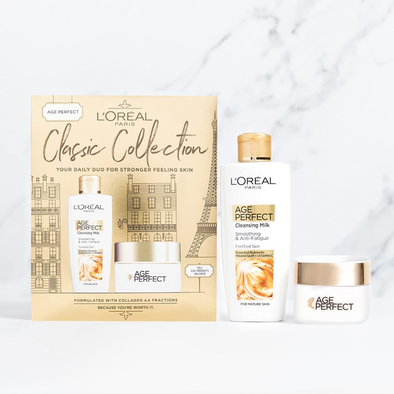 L’Oréal Paris Gift Set, Includes Cleansing Milk and Moisturiser, Age