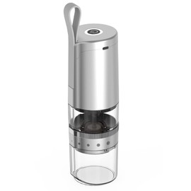 TastLi Coffee Grinder, Electric Portable Coffee bean Grinder, Adjustable Burr Mill with 5 Precise Grind Setting for Drip Espresso PourOver and More (Silver)