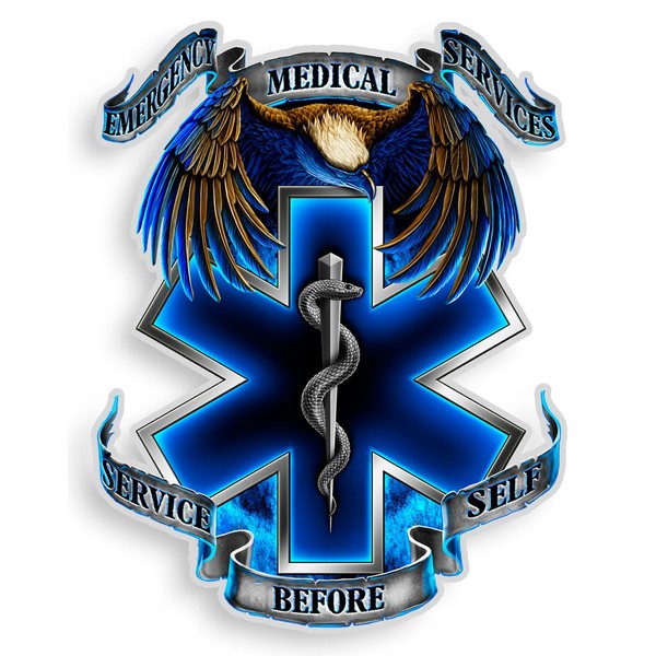 Collectible EMS/EMT Decals (12in), Share Your Appreciation and Support with Our Vinyl Hero's EMS Stickers for Your Home, Car, Cases and More, Souvenir Gifts for EMS/EMT