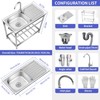 Free Standing Utility Sink, Outdoor Stainless Steel Single Bowl Fish
