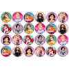 48 Edible Princess 3cm Mini Discs Edible Wafer Paper Disc