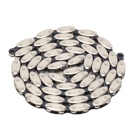 NIZUUONE Bikes' Chain, Single Speed Manganese Steel 100 Links Retro Bikes' Chain with Buckle for Fixed Gear BMX Bikes