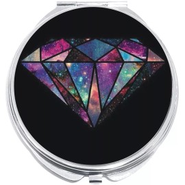 NewCharms Colorful Diamond Compact with Mirrors - Perfect for your Pocket or Purse