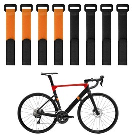 8 Pcs Bike Rack Straps,Adjustable Bike Straps for Bike Rack,Bike Wheel Strap with Hook and Loop,Bycycle Strap for Rack Car and Wall Mount