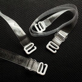 3Pair(6PCS) Clear Invisible Replacement Bra Straps - Adjustable Transparent Bra Shoulder Straps with Anti-Slip Steel Buckle for Women and Girl(15.6inch One Size)