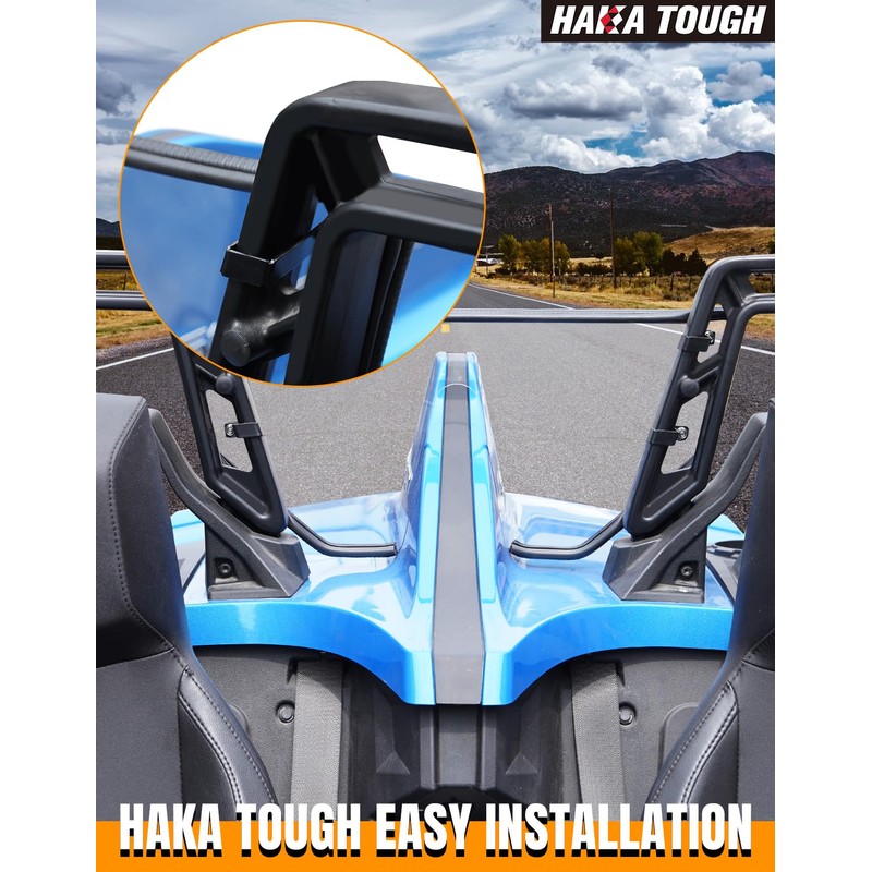 HAKA TOUGH Rear Windshield for Polaris Slingshot Accessories 2015-2024, Hard-coated