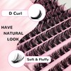 GGOKOK Lash Clusters Wispy DIY Lash Extension 8-16mm Eyelash Clusters