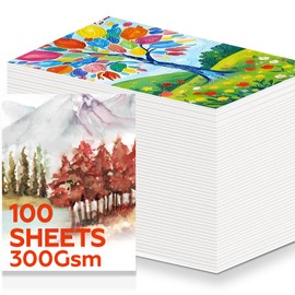 100 Sheets Watercolor Paper Bulk，5 x 7 Inch Cold Press 140 lb/300 GSM Water Color Paper for Kids Adults.Watercolor Drawing Paint Paper for Art Drawing Supplies