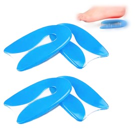 Thoquene 2 Pairs of Heel Spur Insoles Gel, Gel Insoles Heel Shock Absorbing, Comfortable Insole