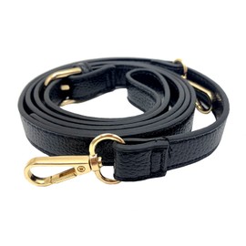 CAREOR Replacement Adjustable Leather Shoulder Strap With Metal Swivel hooks for Crossbody Bag Briefcase Messenger Bag Shoulder Bag Purse Making -2 CM Width (Gold Buckle)