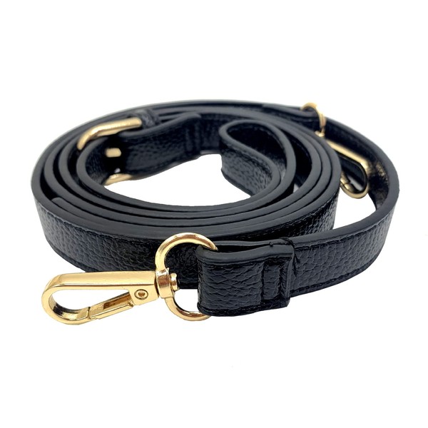 CAREOR Replacement Adjustable Leather Shoulder Strap With Metal Swivel hooks