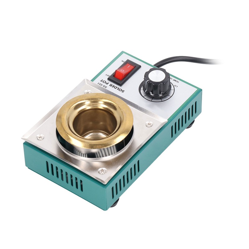 150W Round Solder Pot Stainless Steel Ti Plating Electronic Soldering