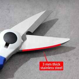 DoerSpace Electrician Scissors Multi Functions, Cutting Fishing Tools, Stainless Steel Serrated Shears for Cutting Iron Electrical Wires Meat Fishing Line