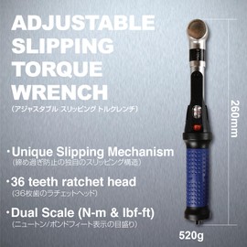 PROPER WORKS Torque Wrench, 1/4 inch (6.35 mm) Drive Angle, 2-10 Nm, 1.5 - 7.4 lbf.ft, Preset Type, Bicycle, Motorcycle, Car, Storage Case, Calibration Certificate, Japanese Instruction Manual