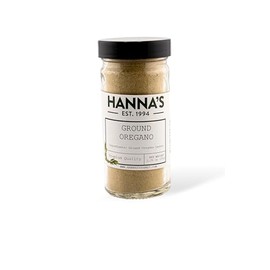 Hanna's Oregano Ground, Premium Quality, 4 fl oz Glass Jar