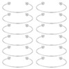 UNICRAFTALE 12Pcs Adjustable Wire Blank Bracelet Stainless Steel Torque Bangles
