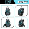 MYHSBYO Kids Rolling Backpack with Wheels for Elementary Preschool Students