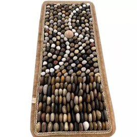 지압발판 지압매트 지압 매트 자갈 맨발걷기 중간 [L. 길조 A 150x50c] Acupressure Foot Pad Acupressure Mat Pebble Barefoot Walking Medium [L. Gilcho A 150x50c]