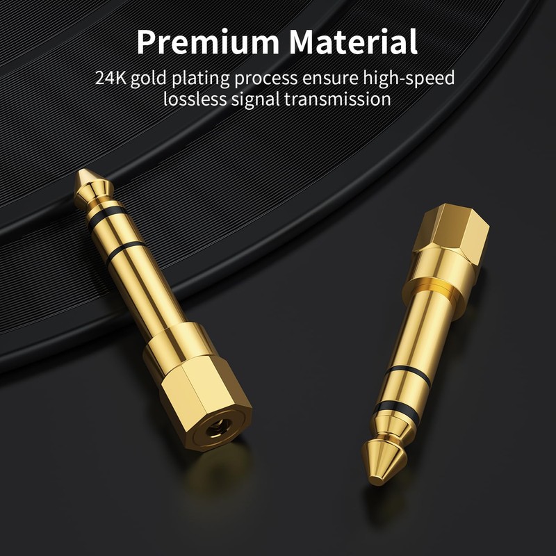 Tomswa 6.35mm to 3.5 mm Adapter,3.5mm Stereo Headphone Adapters for