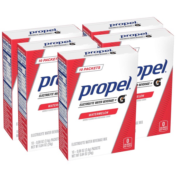Propel Powder Packets Watermelon with Electrolytes Vitamins and No Sugar, 50 Count