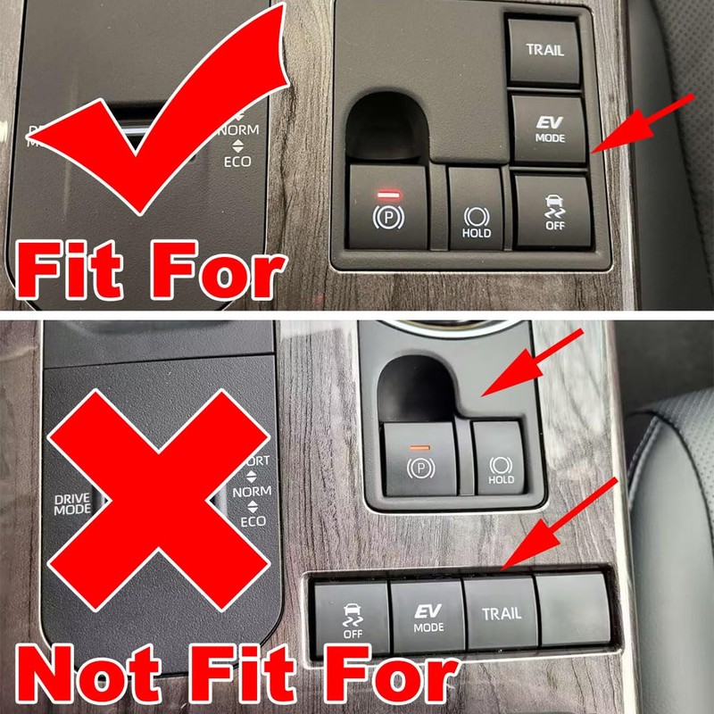 ruihe Carbon Fiber Color Gear Shift Knob, Console Panel Trim,