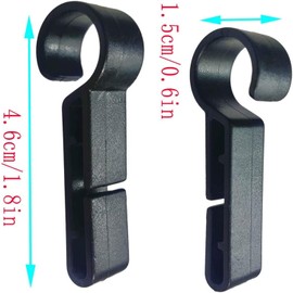 20 Piezas de Clips de Casco para Faro, Ganchos de Clip de Casco, Clip de Casco, Accesorio de Casco Fácilmente Monte el Faro en un Casco de Borde Estrecho (Negro-20 Piezas)