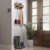 Emfogo Coat Hooks Mounted, Rustic Wood Coat Rack Mount Shelf