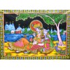 Divine Lovers Radha Krishna Hindu God sequin Batik Cotton Wall