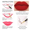 6Pcs Red Lip Liner and Lipstick Lip Stain Crayon Gift