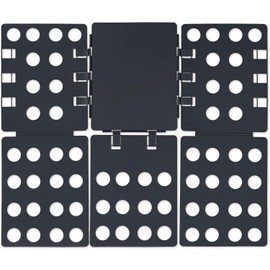 Heanvmyss Clothes Folding Board,T Shirt Folder,Adjustable Clothes Folder,Plastic Laundry Folding Aid,Collapsible T-Shirt Folder for Kid Adults Home Organization(Black)