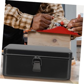 Operitacx Small Tool Box Portable Tool Storage Organizer with Buckle Compact Lightweight Toolbox for Screwdrivers Screws Home Workshop Garage