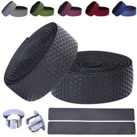 fogman Bar Tape, Road Bike, Bicycle Waterproof, Universal, Grip Strength, 6.6 ft (2 m) Length (Black)