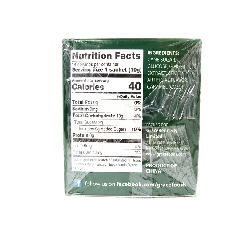 Grace Instant Ginger Pre-Sweetened Original Tea (2 Pack, Total of