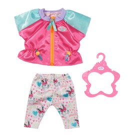 BABY born Zapf Creation 833605 Leisure Suit Pink Turquoise with Leggings for 43 cm Dolls Including Clothes Hanger