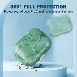 Newseego AirPods Pro 2 2022 Case for Girls Women, Stylish and Exquisite Marble Pattern Hard PC Case for Airpods Pro 2nd Generation Portable Shockproof Protective Case for AirPods Pro 2 Charging Case