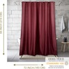 Burgundy Red Extra Long Shower Curtain: 84 Inch Linen Textured
