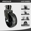Rockane 6" Black Trailer Jack Swivel Caster Wheel Replacement, Heavy