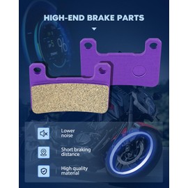 ECCPP Front Brake Pads for 2008-2015 for Kawasaki Ninja (FA379 Carbon Fiber)