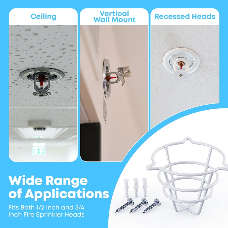 2 Pcs Fire Sprinkler Head Protector,Fire Sprinkler Head Covers Ceiling