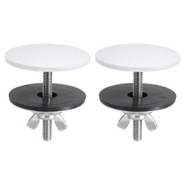 uxcell 2 Pcs Kitchen Sink Hole Cover, 2 Inch Faucet Hole Cover, Kitchen Sink Tap Hole Plate Stopper Cover Plug for Washbasin Sink Counter Space (Zinc Alloy, White)