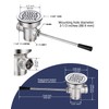 Sepaitek 3-1/2" Commercial Sink Drain with Straight Lever Handle, Waste