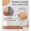 KITLAB Cork Trivet, 6 Pcs High Density Thick Cork Trivets