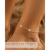 Gold Ankle Bracelets for Women Waterproof - 18K Gold Plated