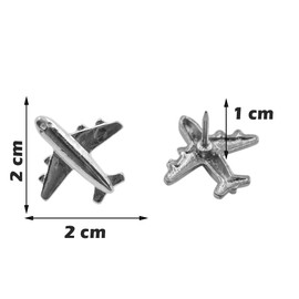 30 Pcs Metal Airplane Push Pins Decorative Thumb Tacks for Bulletin Cork Board Office School Supplies Home DIY Decoration Pushpin, Silver