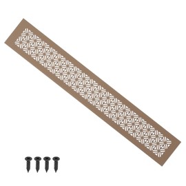 PATIKIL 20 x 3 Inch Door Air Vent Cover, Heavy Duty Aluminum Grille Ventilation Cover Louvered with Mounting Screws for Cabinet Wardrobe Door, Brown